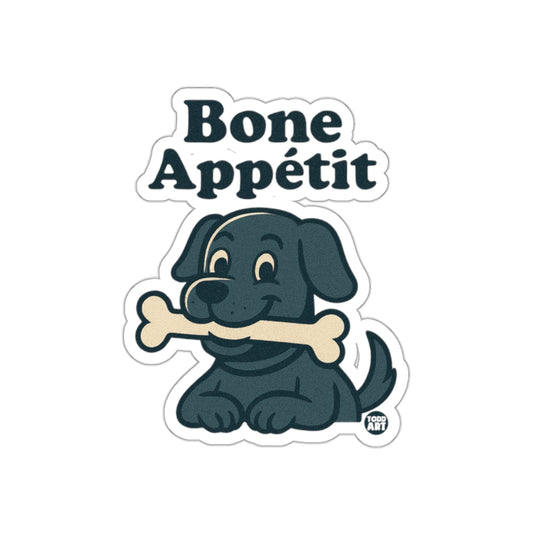 Bone Appétit Dog with Bone Sticker for Pet Lovers