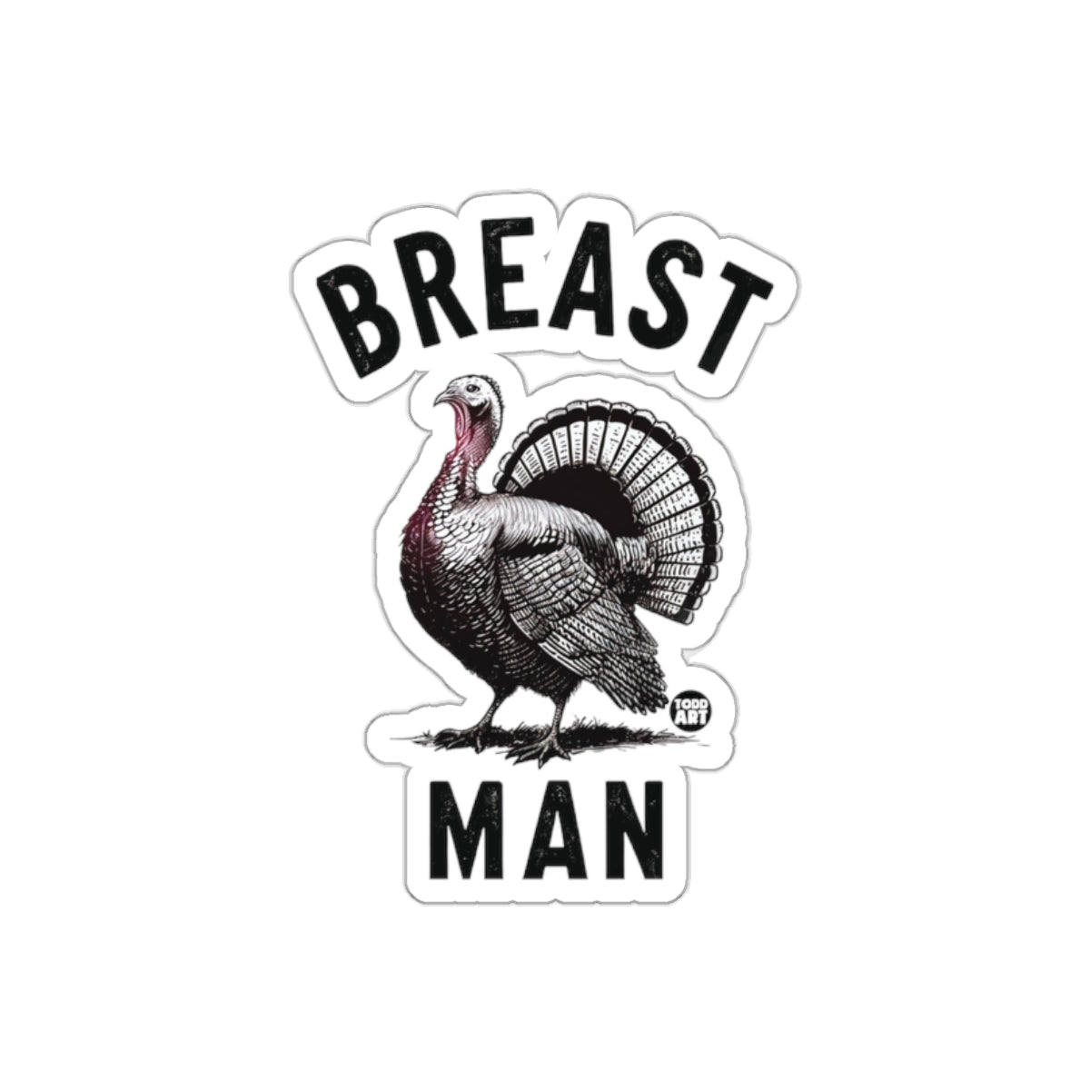 Breast Man Funny Turkey Graphic Sticker
