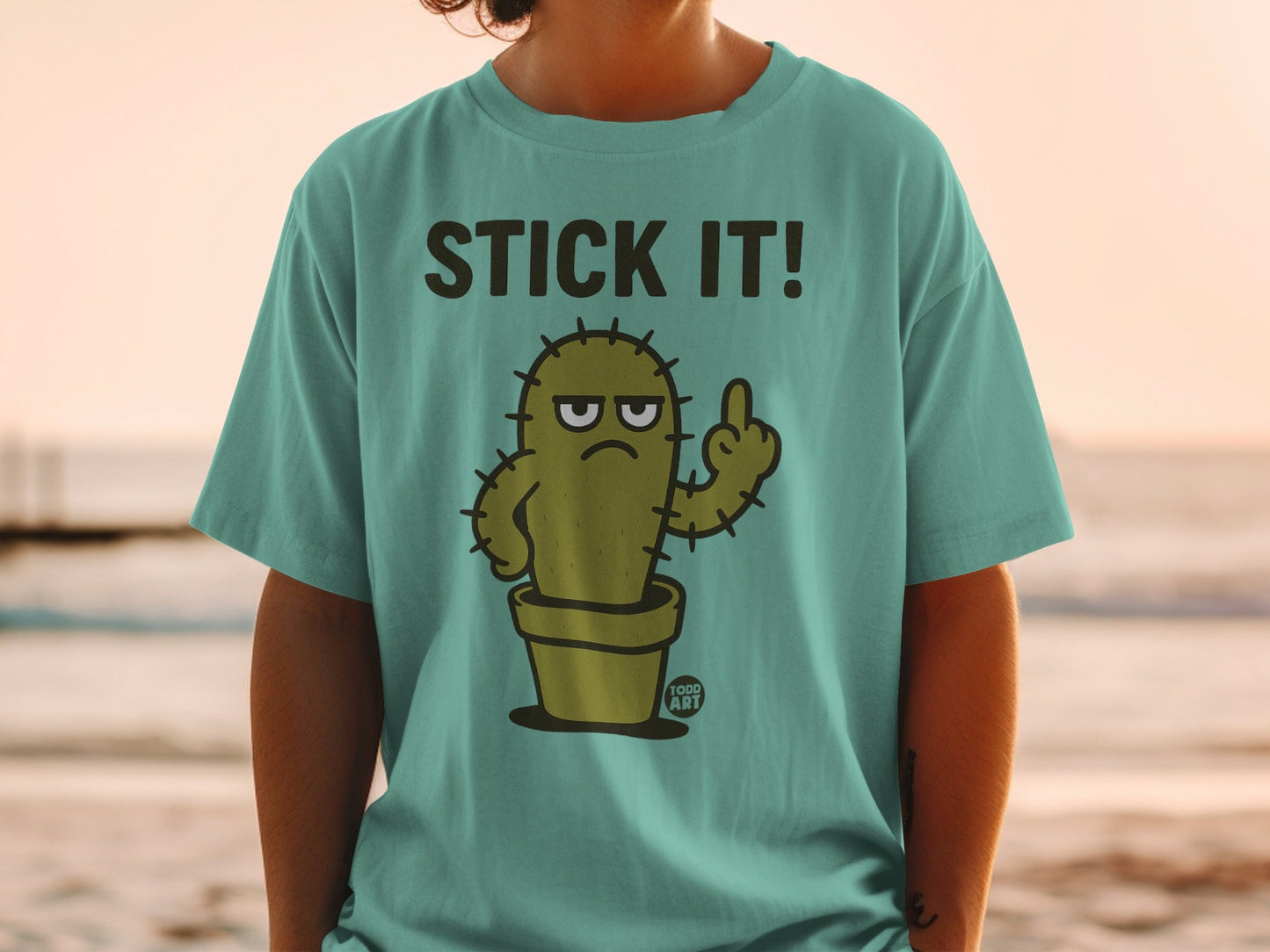 Stick It Cactus Graphic Design T-shirt Product