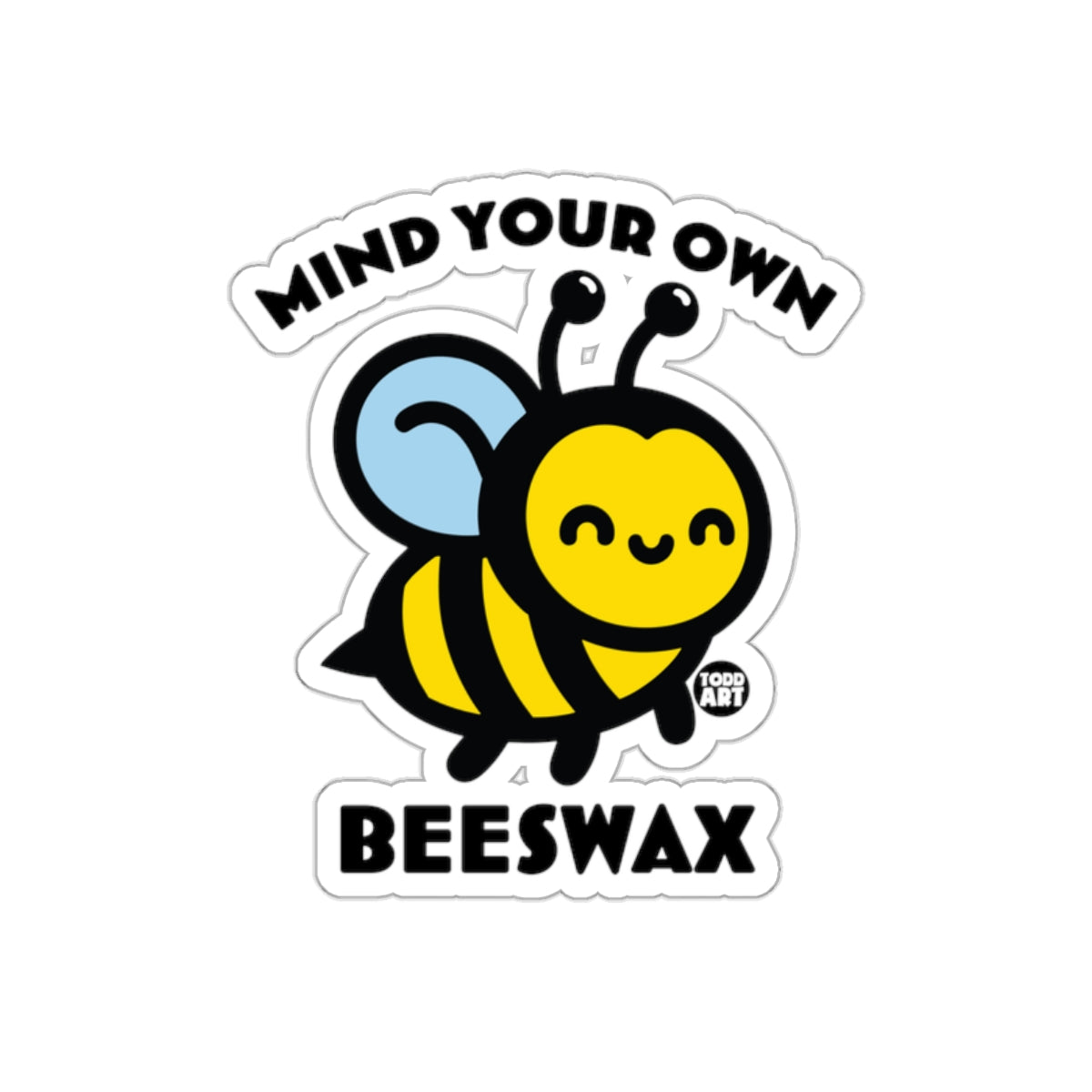 Mind Your Own Beeswax Cute Bumblebee Sticker