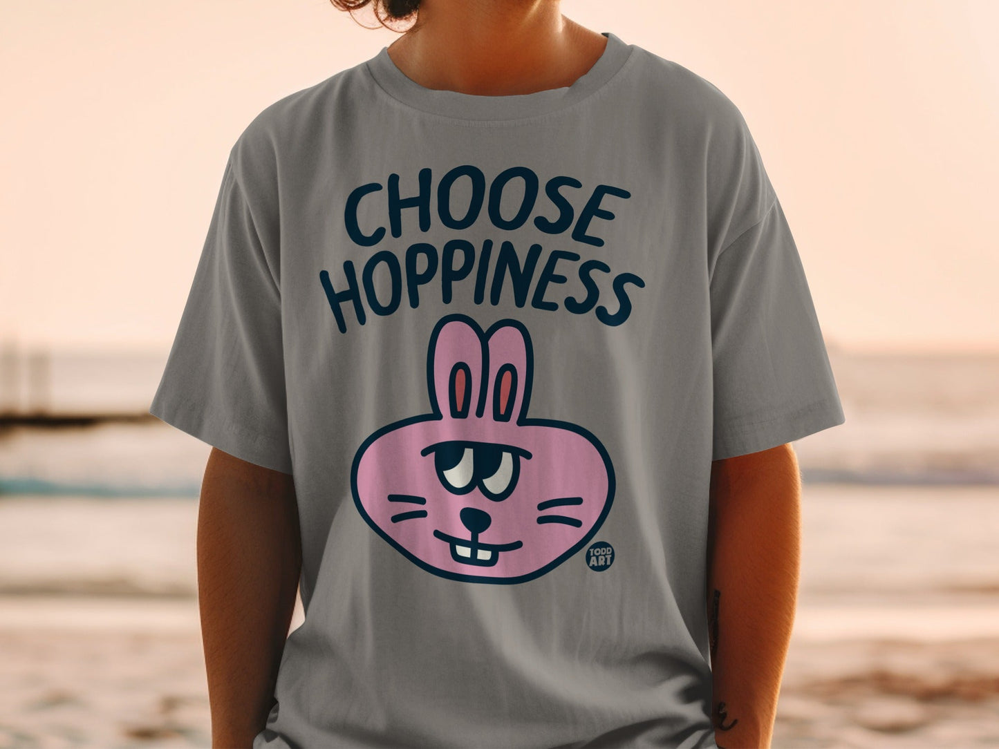 Choose Hoppiness Bunny Graphic T-shirt Product