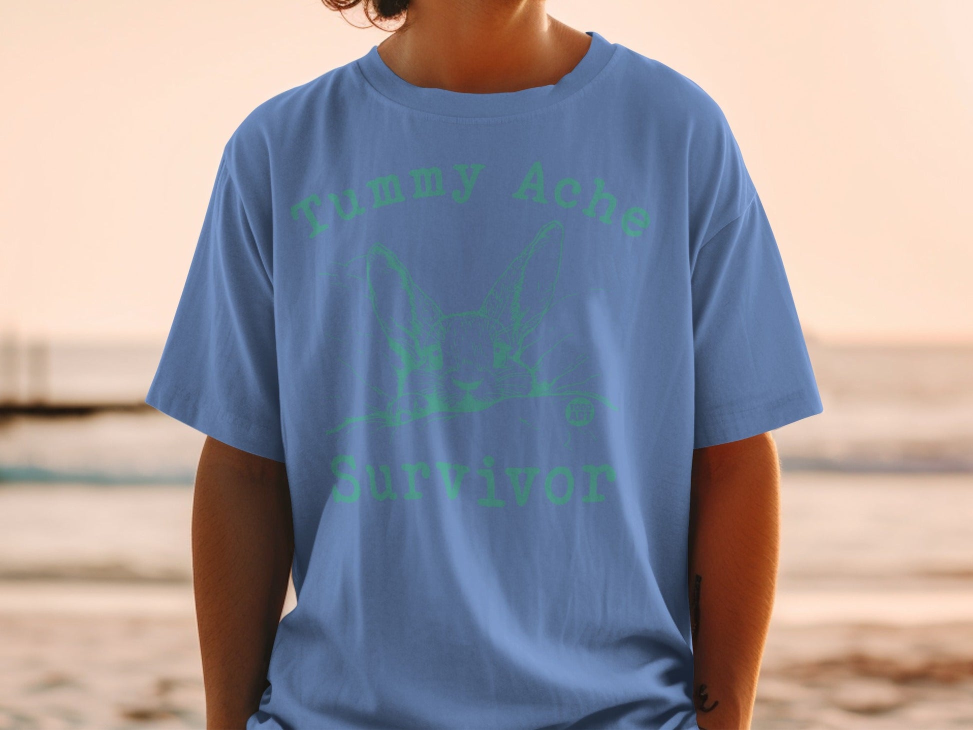 Tummy Ache Survivor Graphic Printed T-Shirt Product