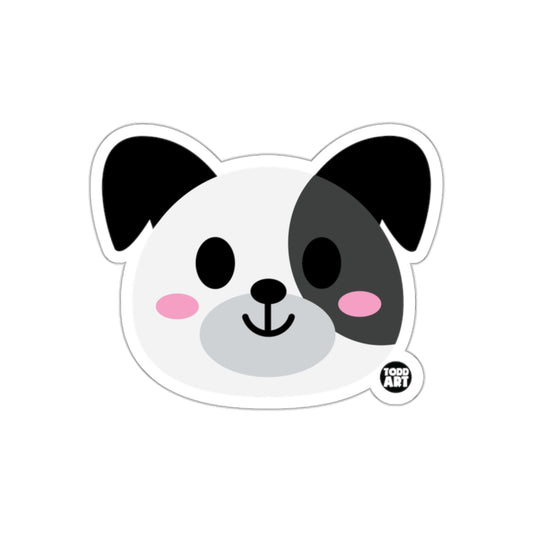 Cute Smiling Panda Face with Pink Cheeks Sticker