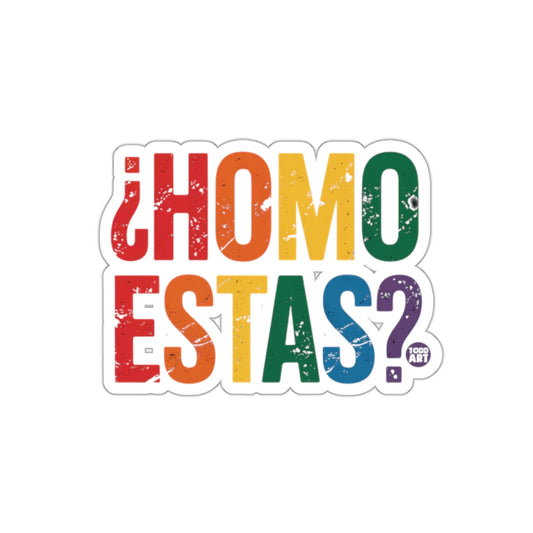 ¿Homo Estas? Rainbow Text Sticker