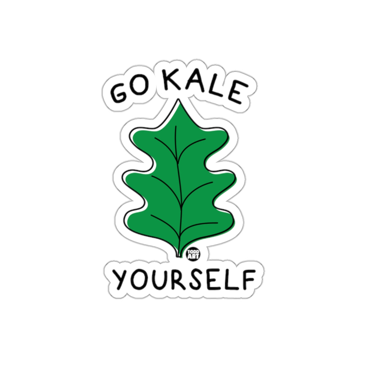 Go Kale Yourself Funny Leaf Sticker for All Ages
