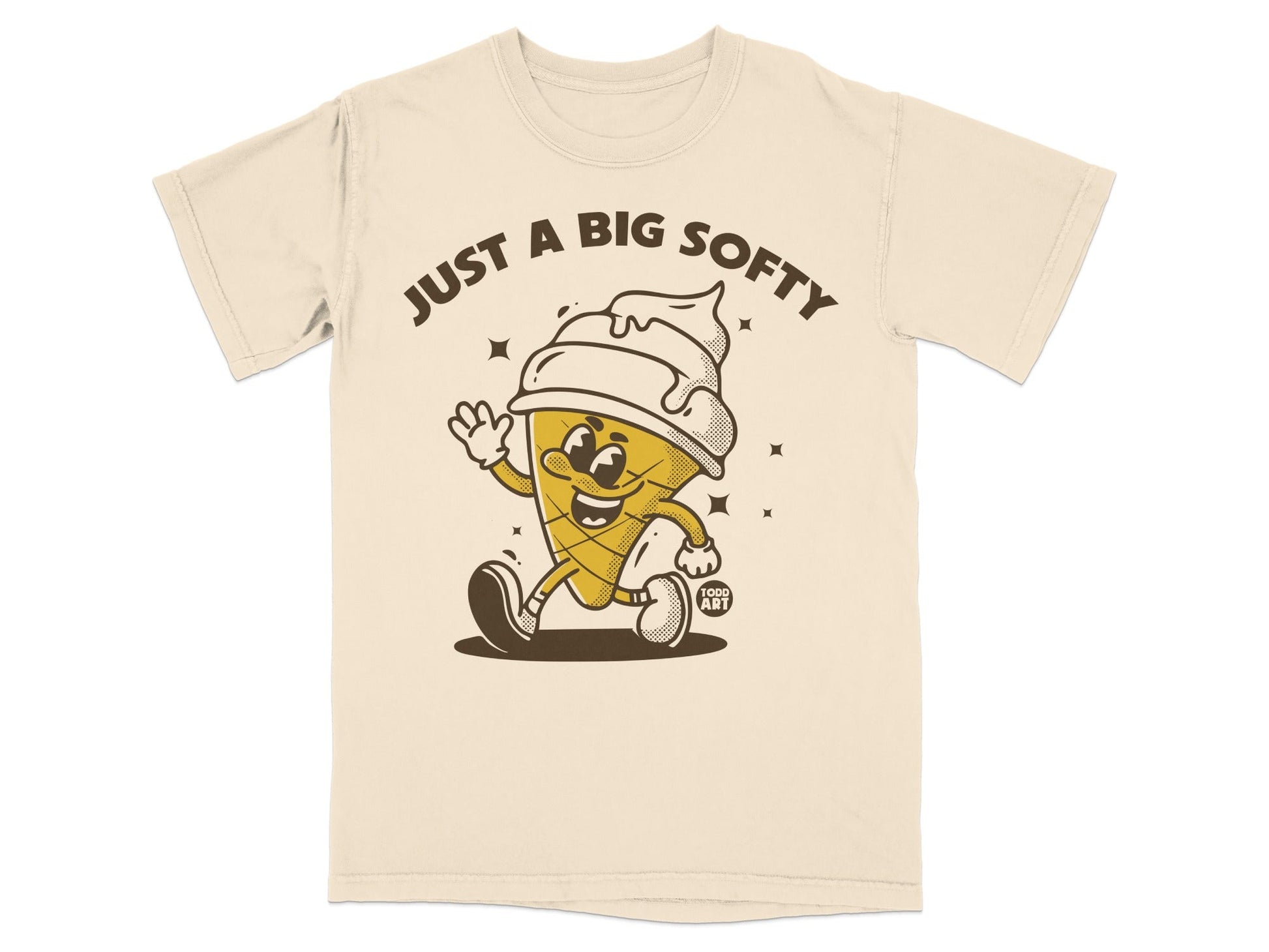 Just A Big Softy Ice Cream Cartoon Graphic T-shirt
