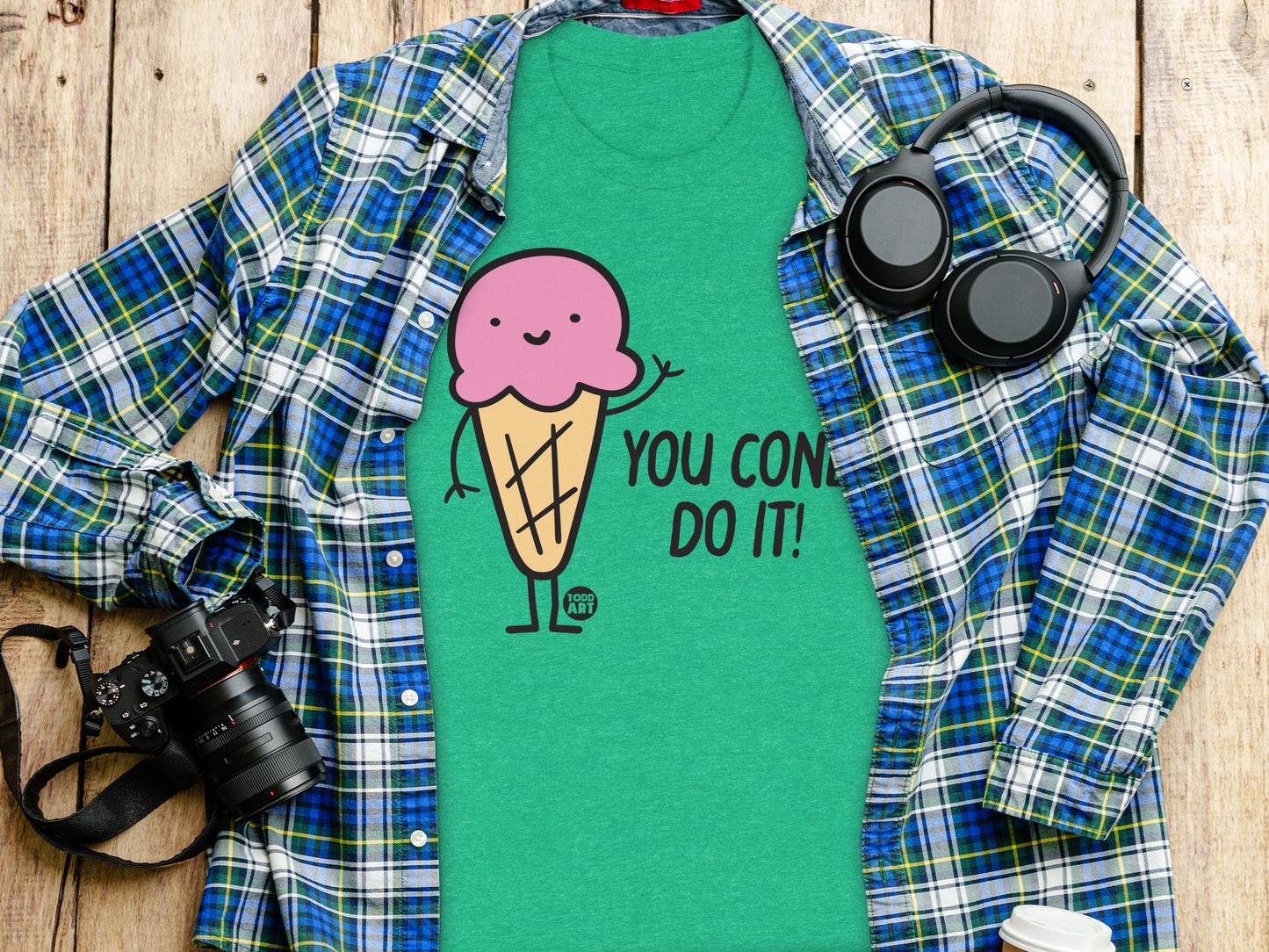 Motivational Ice Cream Design You Cone Do It! T-shirt