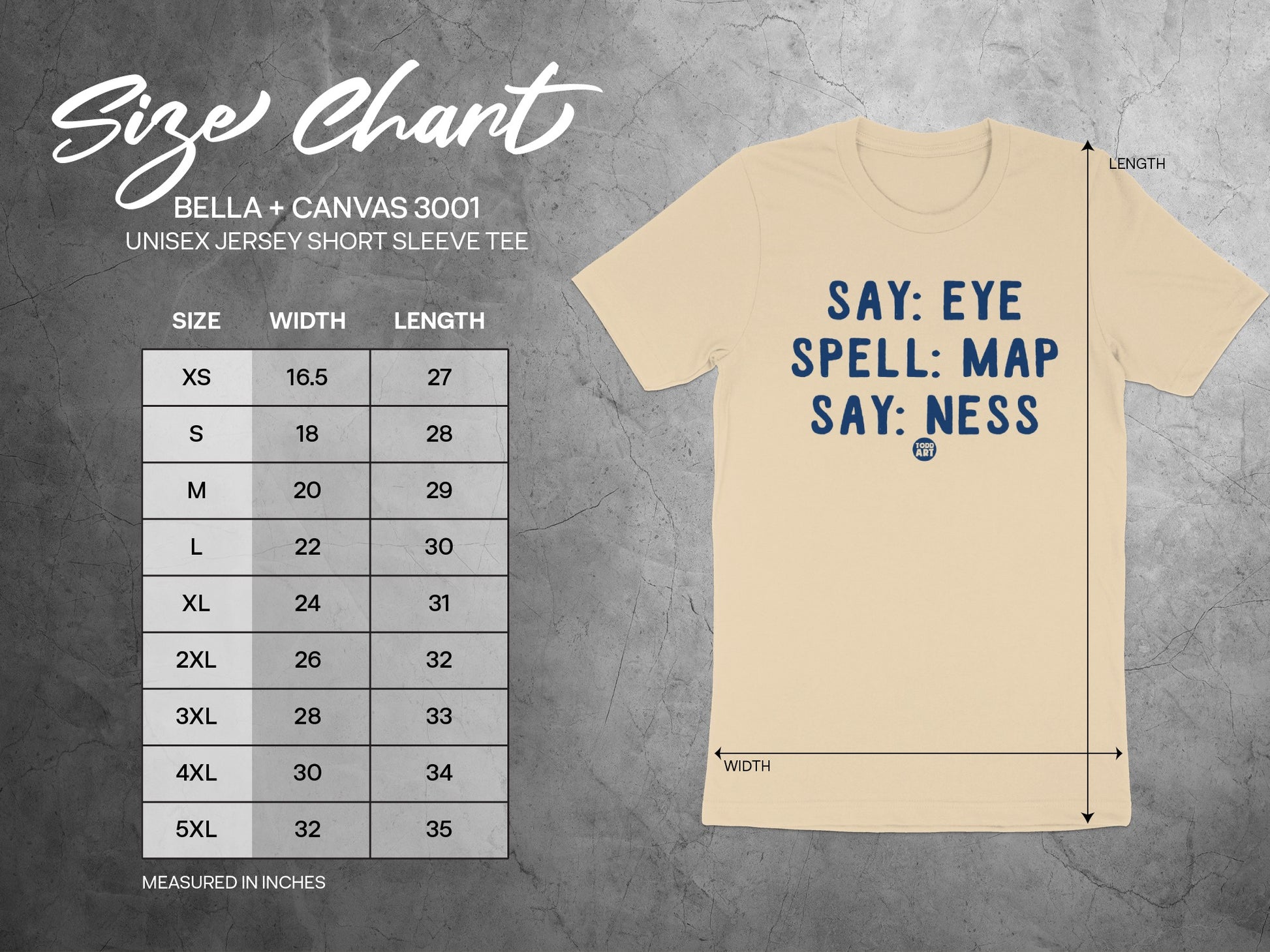 SAY EYE SPELL MAP SAY NESS Unisex Jersey Short Sleeve Tee