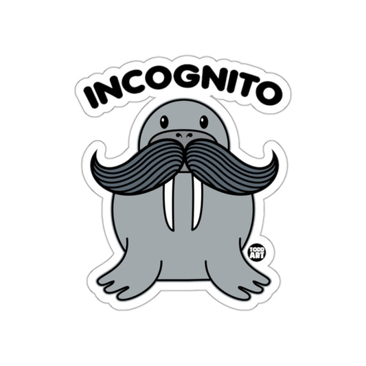 Incognito Mustached Walrus Sticker by Todd Art
