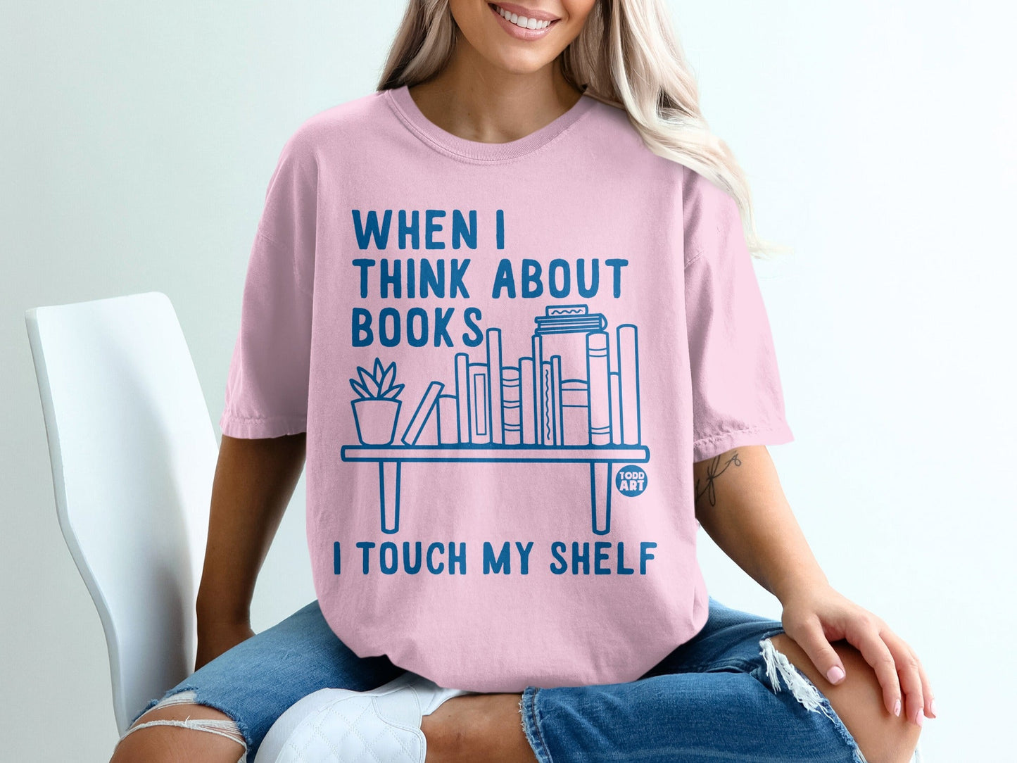 When I Think About Books I Touch My Shelf product