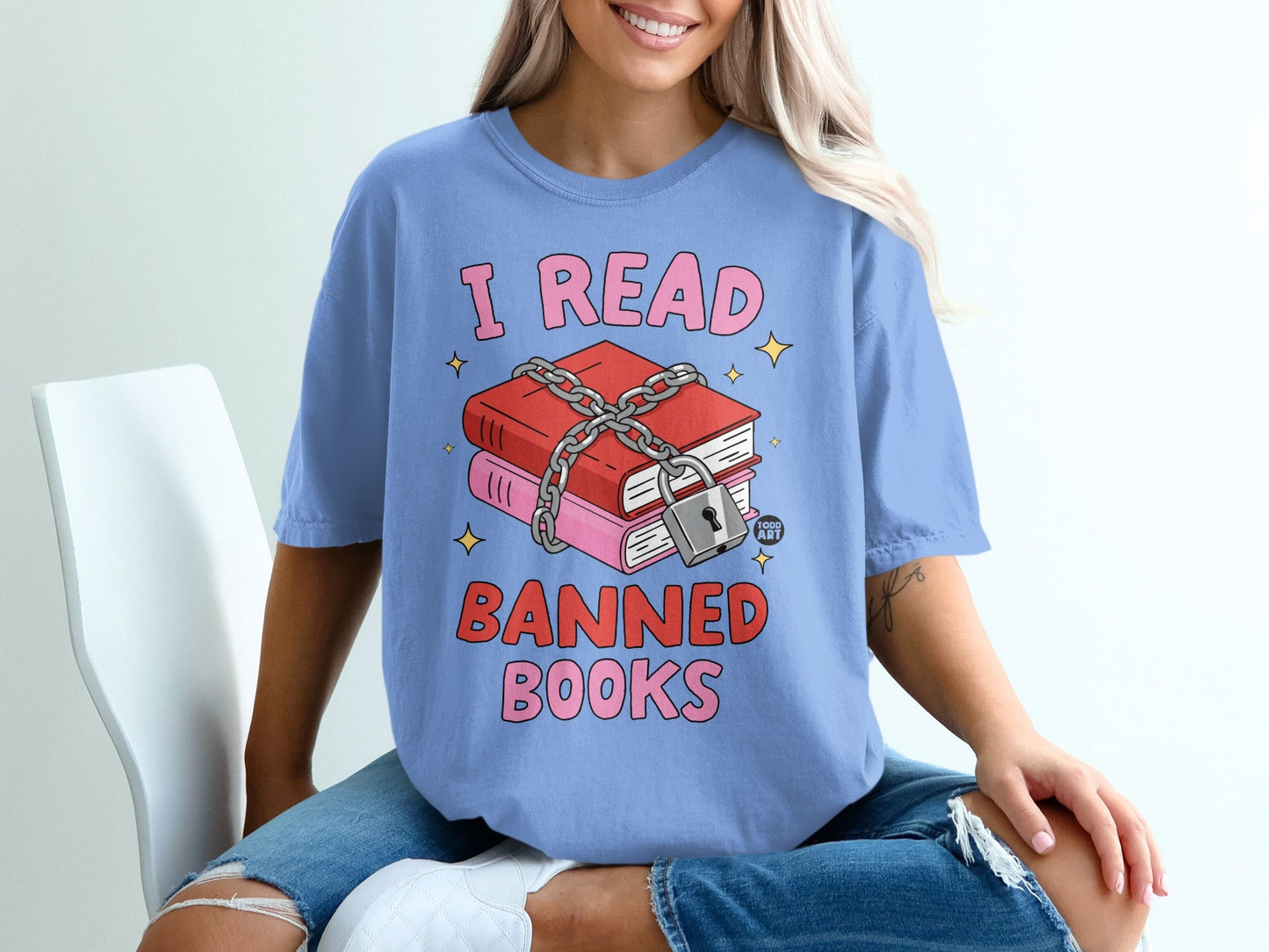 I Read Banned Books Graphic Tee for Book Lovers