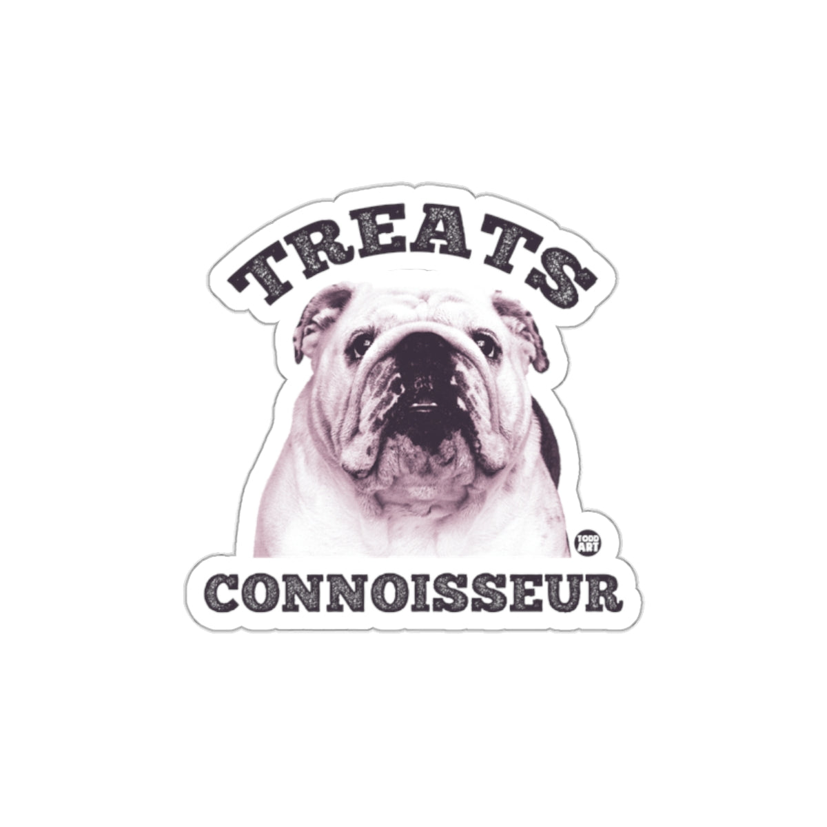 Treats Connoisseur Bulldog Lover Gift Sticker
