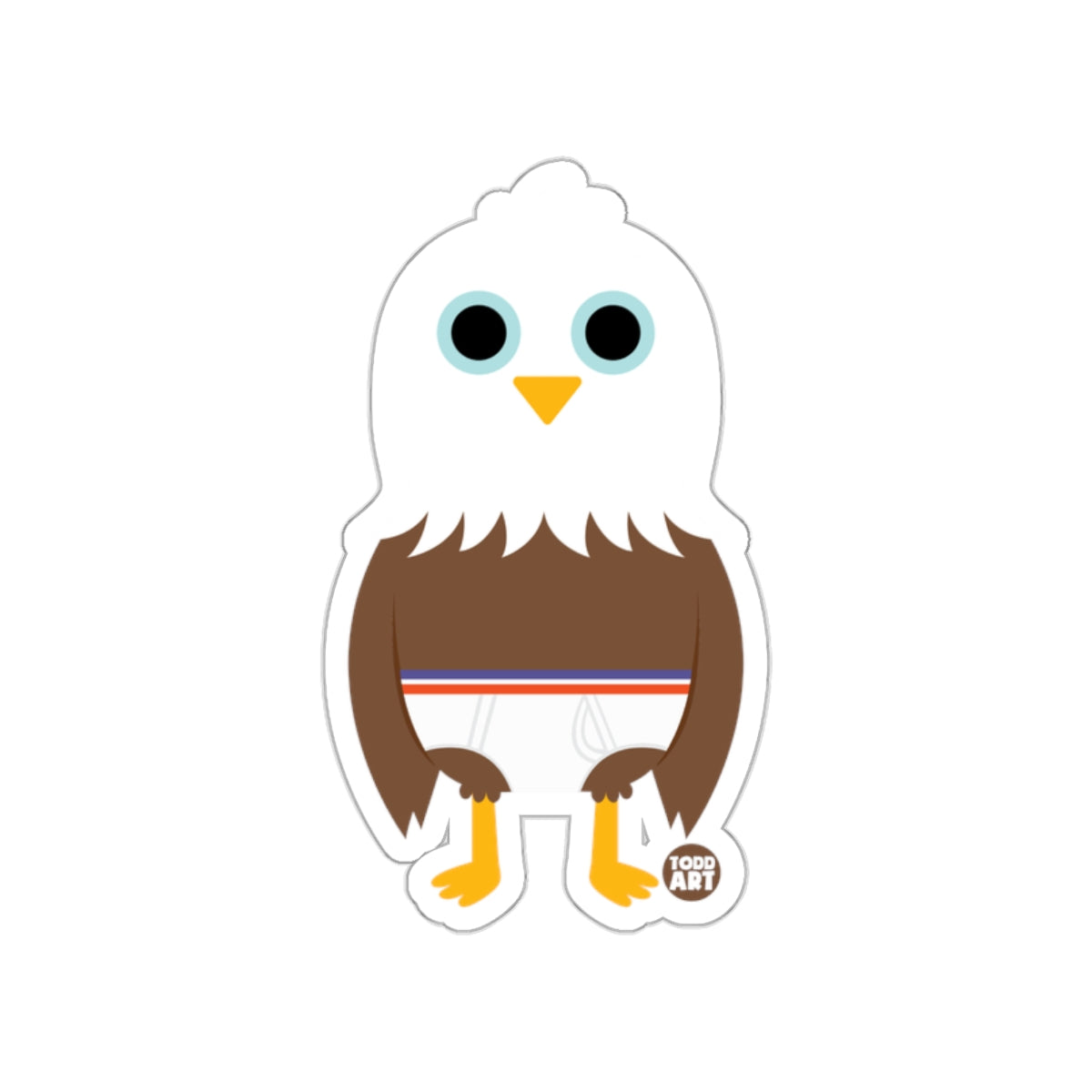 Cute Eagle Design by Todd Art perfect for kids sticker