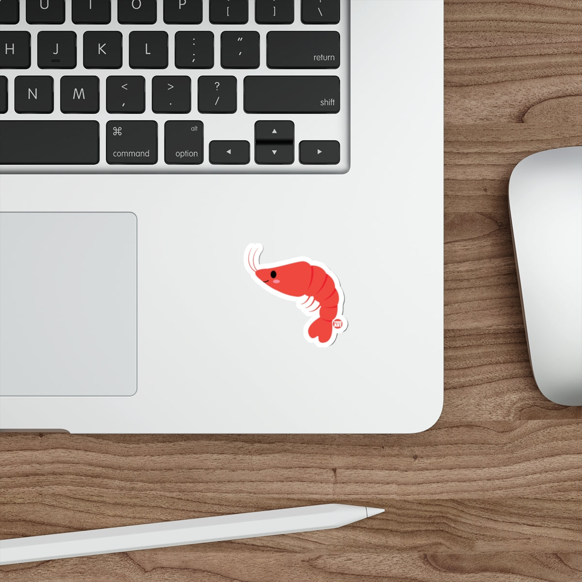 Cute Shrimp Sticker for Laptops Desks and Notebooks