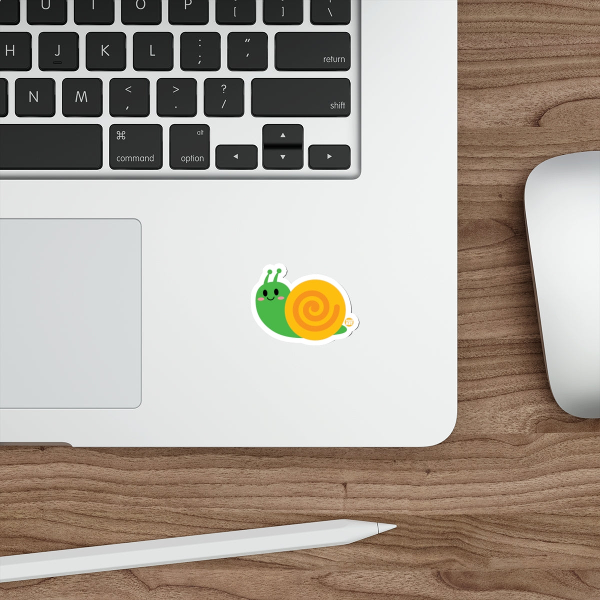 Cute Cartoon Snail Sticker for Laptops and Notebooks