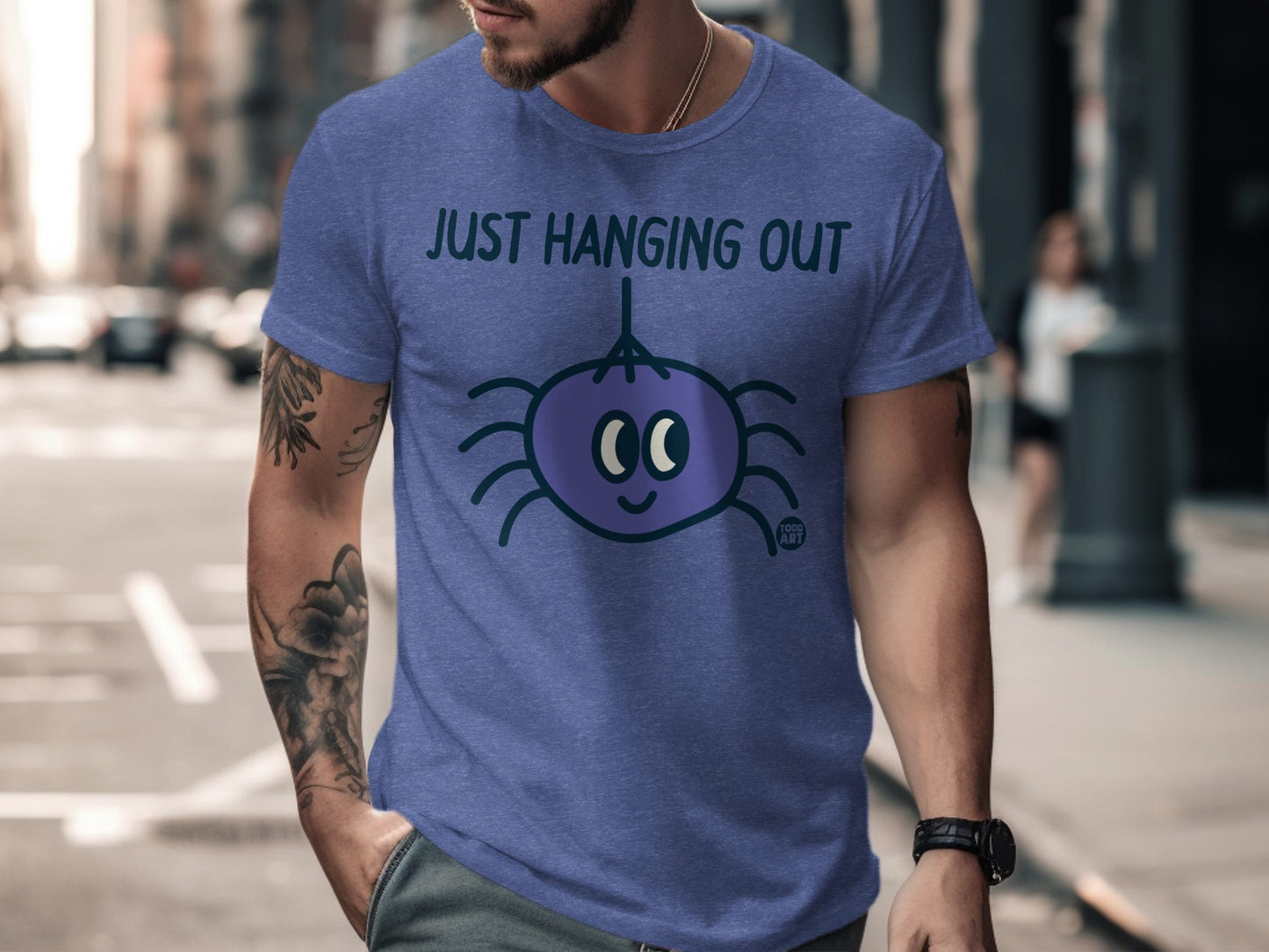 Just Hanging Out Spider Graphic T-Shirt product