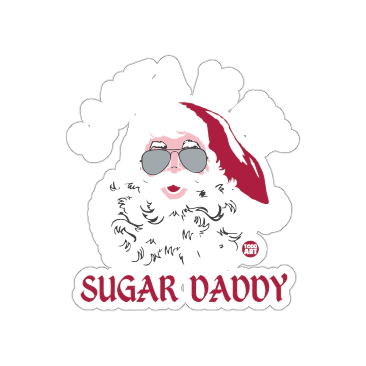 Sugar Daddy Santa Claus with Sunglasses Sticker