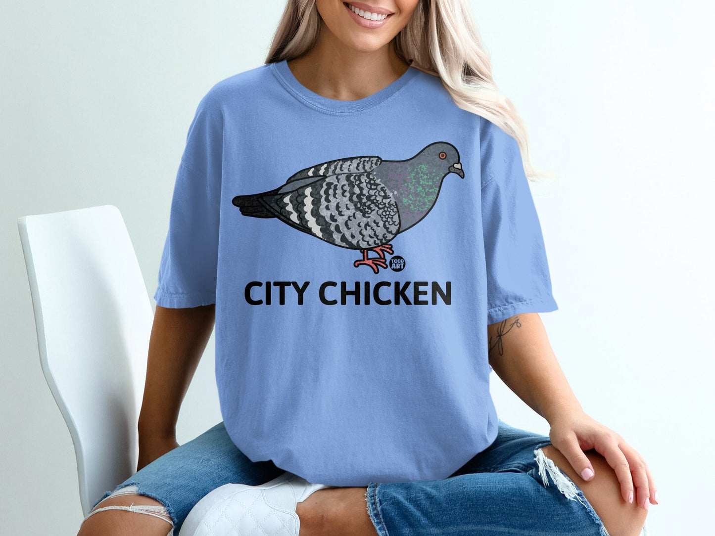 City Chicken Graphic Unisex Casual Wear Shirt