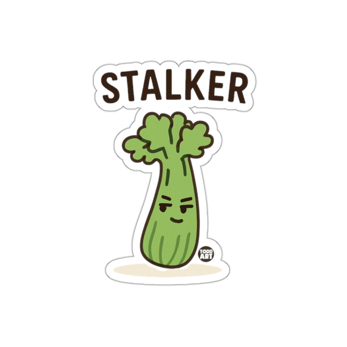 Stalker Celery Funny Humor Sticker for Laptops Tablets