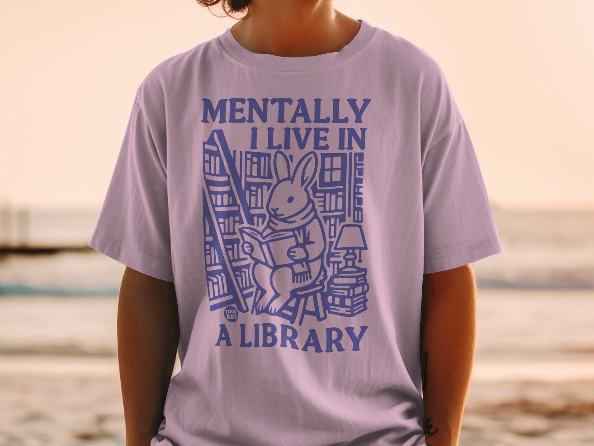 Mentally I Live In A Library Graphic T-shirt