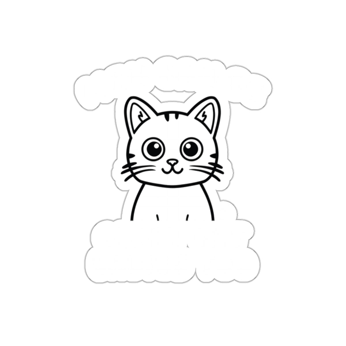 Men Can Be Crazy Cat Ladies Too Funny Design sticker