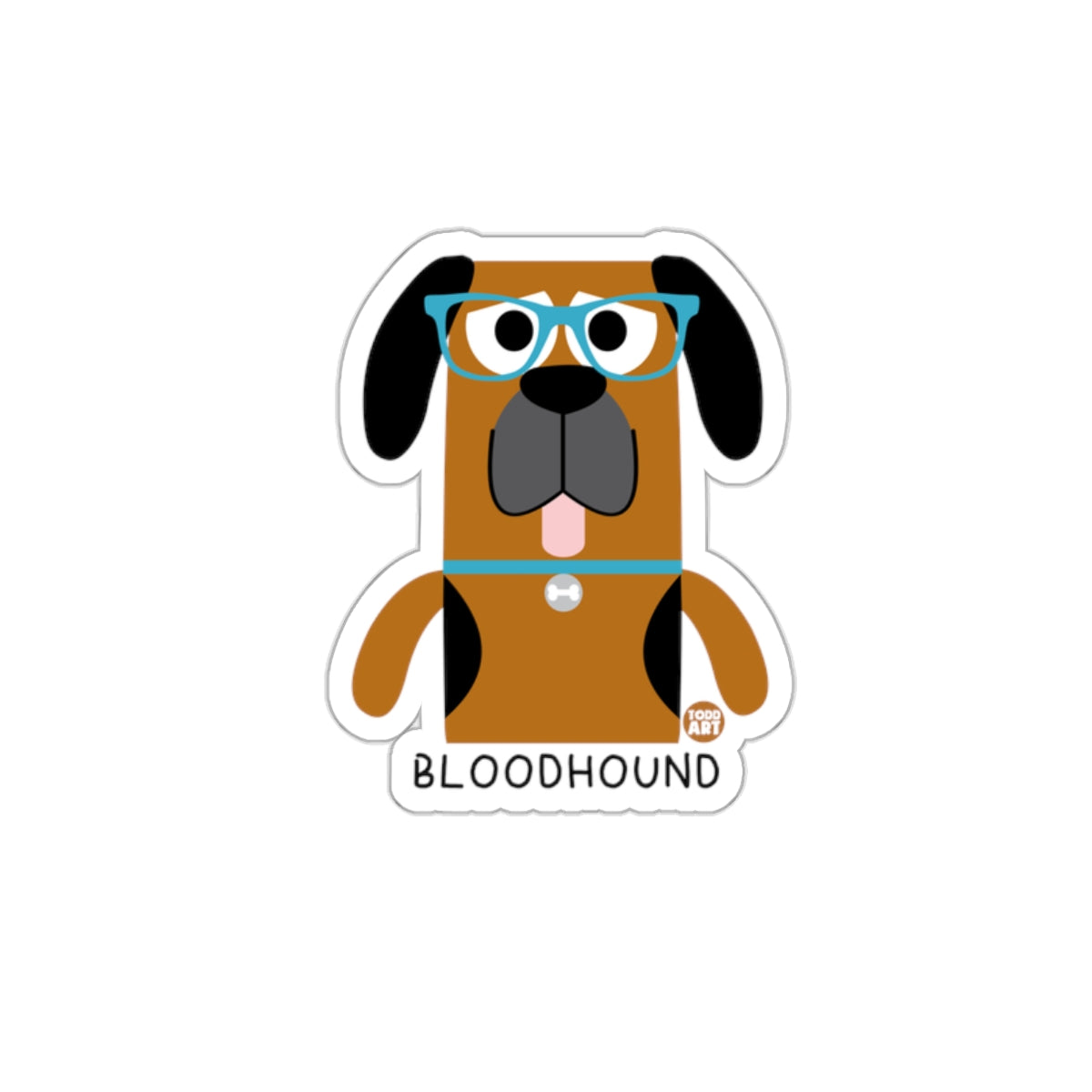 Bloodhound Cartoon Illustration Canine Sticker