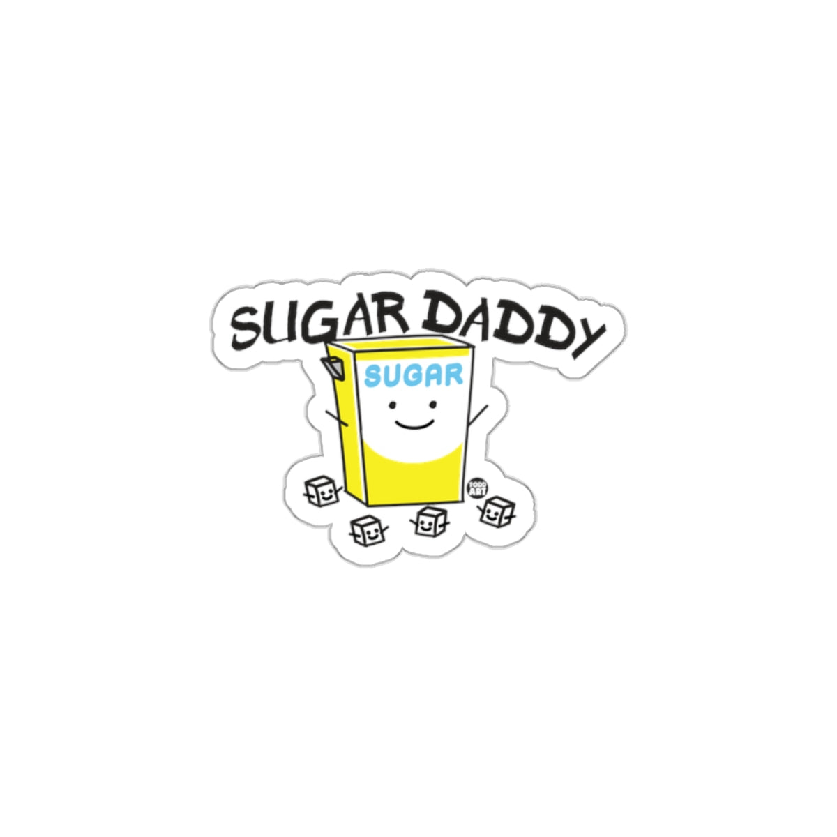Sugar Daddy Sugar Smiling Box Detailed Sticker