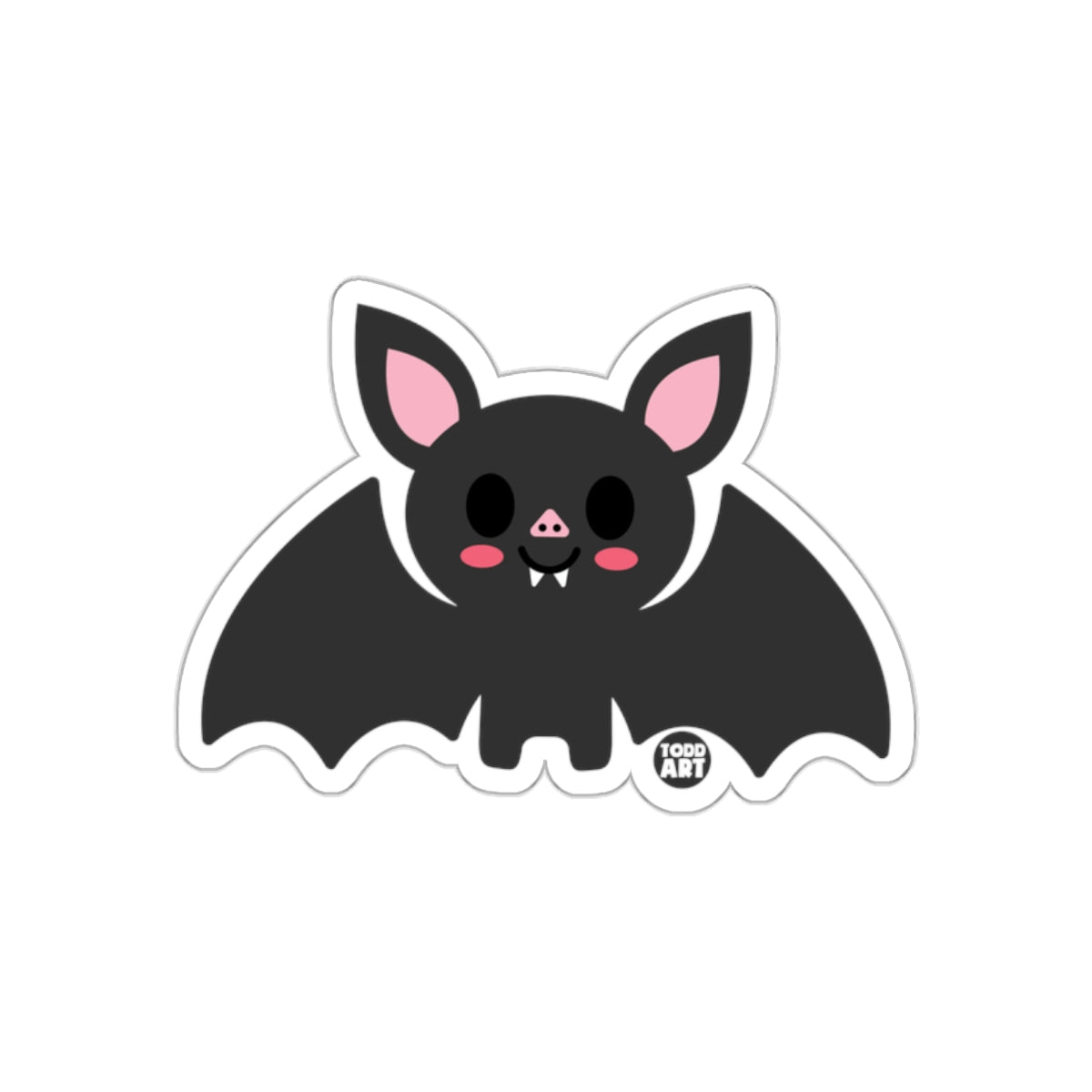 Cute Cartoon Bat with Pink Ears Sticker Product