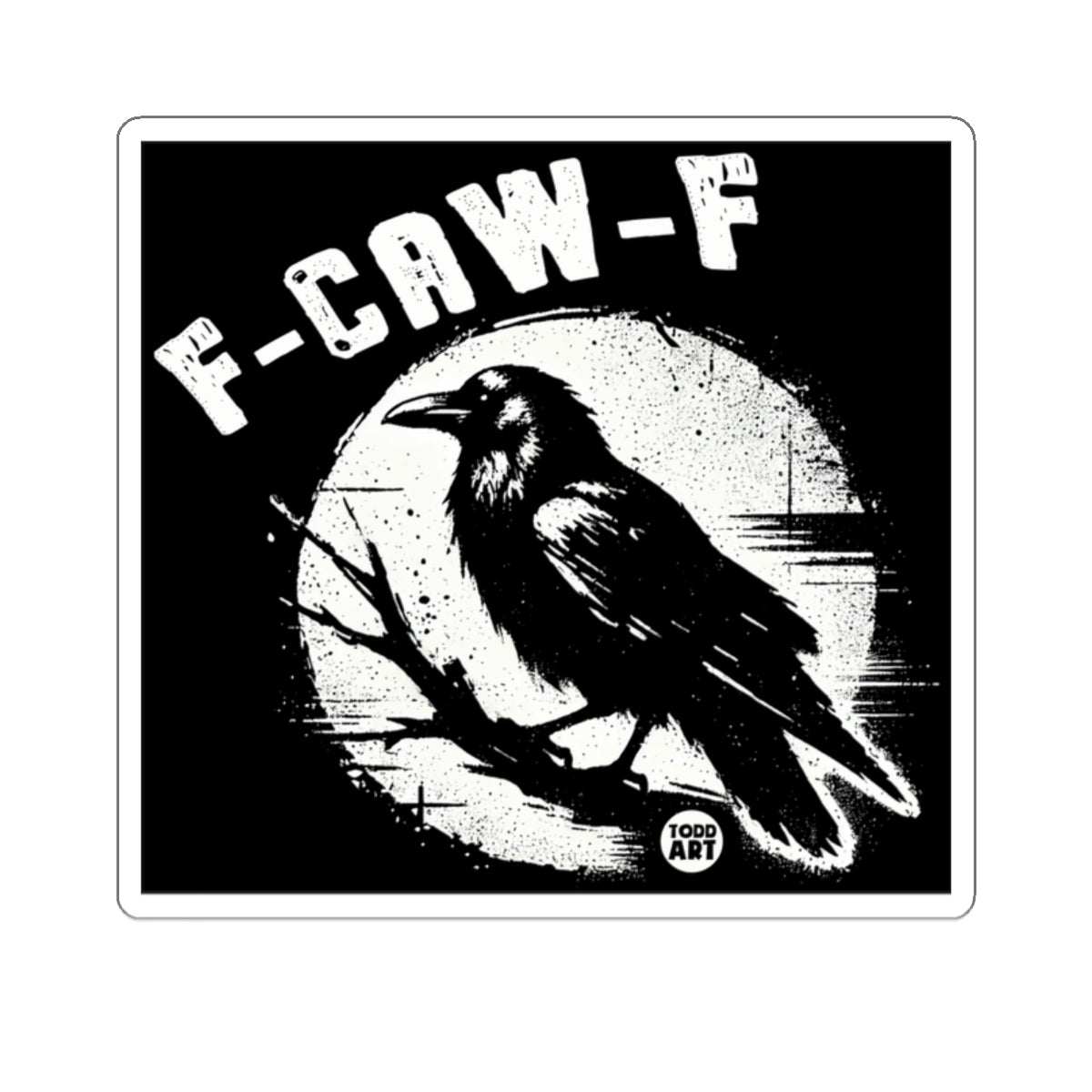 F-CAW-F Raven Moon Grunge Black White 