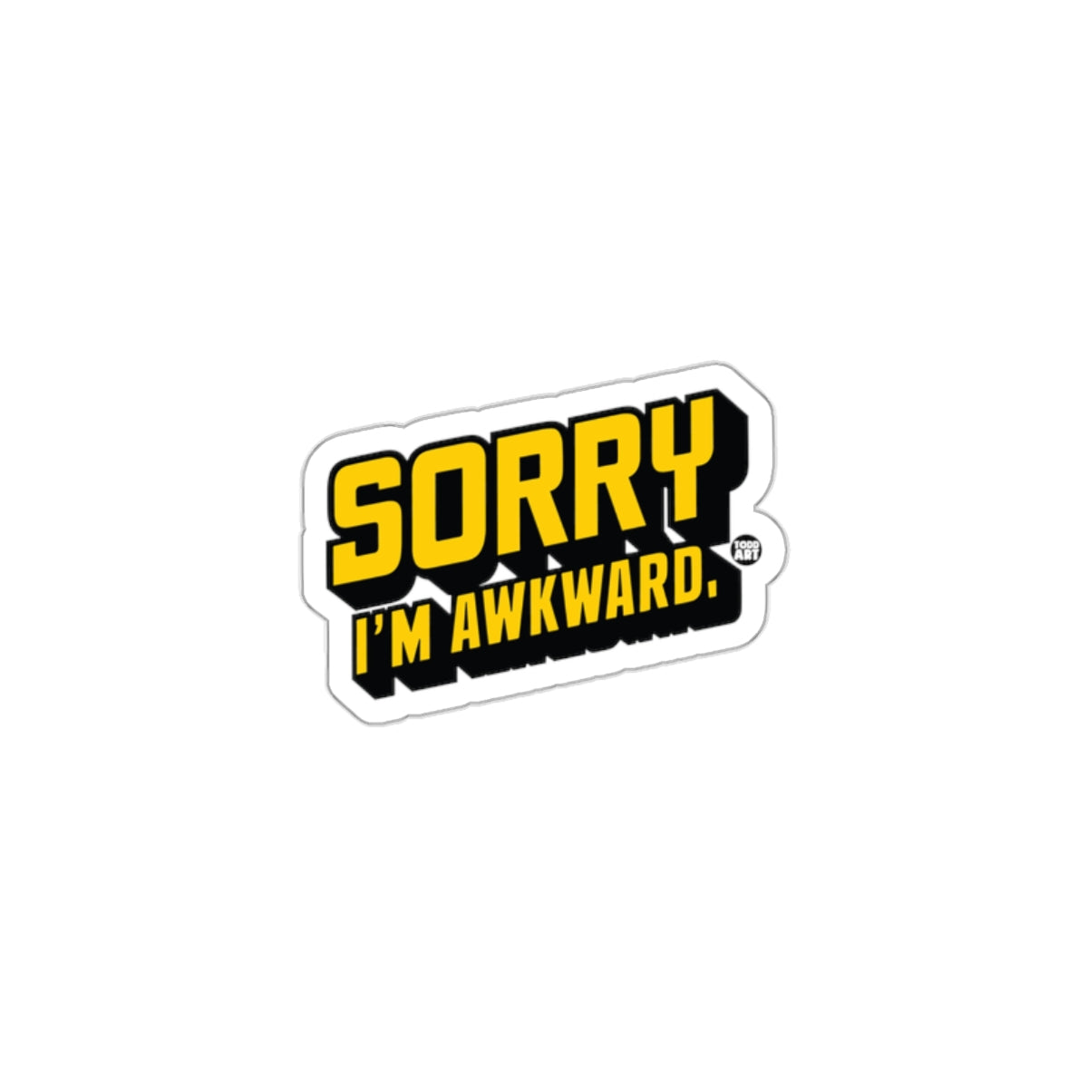 Sorry I'm Awkward Fun Humorous Sticker Product