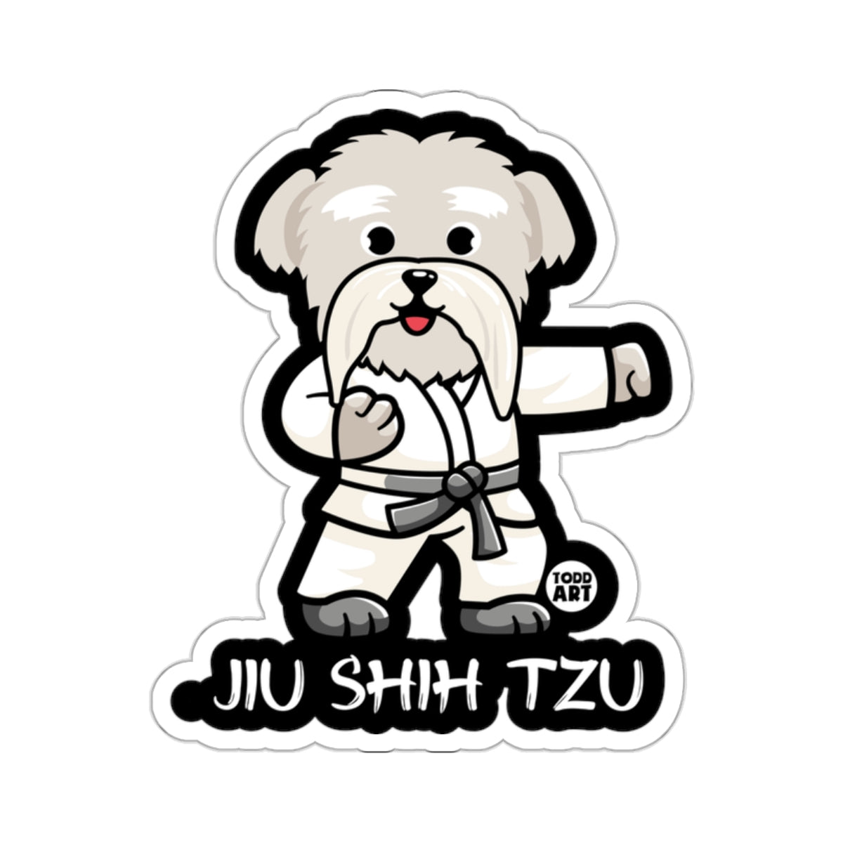Jiu Shih Tzu Martial Arts Cute Illustration sticker