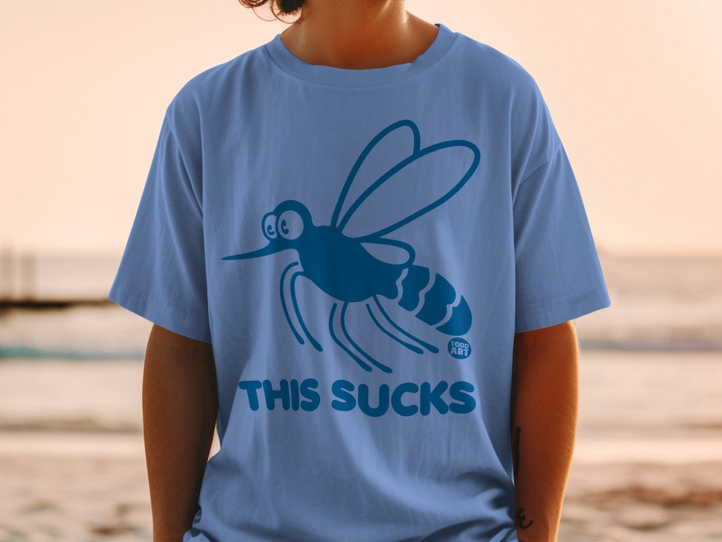 Funny Mosquito This Sucks Graphic Todd Art T-Shirt