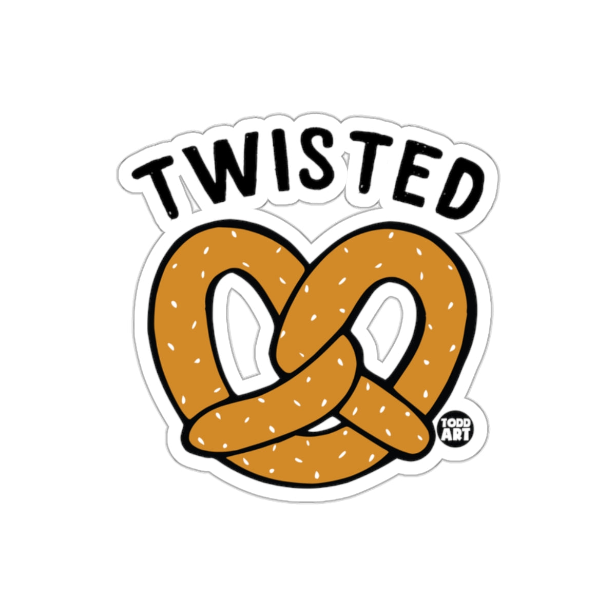 Fun Twisted Pretzel Sticker with Cute Design