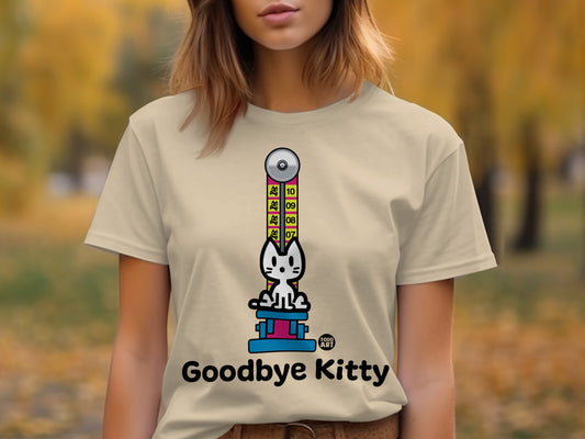 Goodbye Kitty Scoreboard Design Art T-Shirt