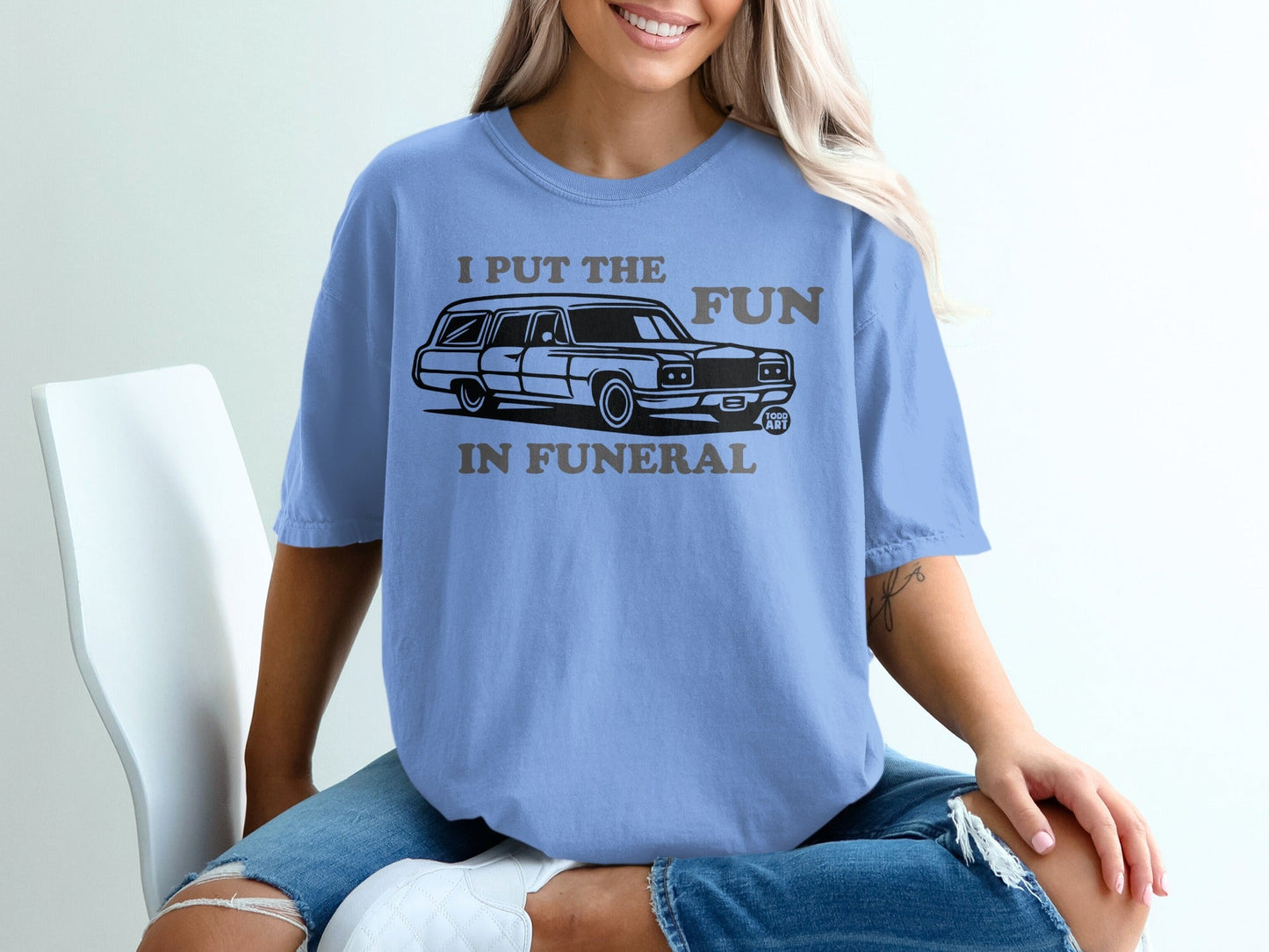 I Put the Fun in Funeral Graphic Tee Shirt