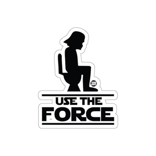 Use The Force Silhouette Funny Bathroom Humor sticker