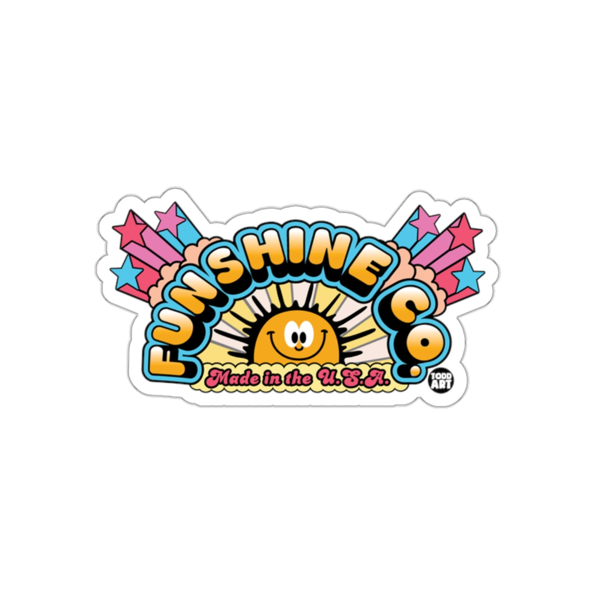 Funshine Co. Made in the U.S.A. Sticker for Fun Products