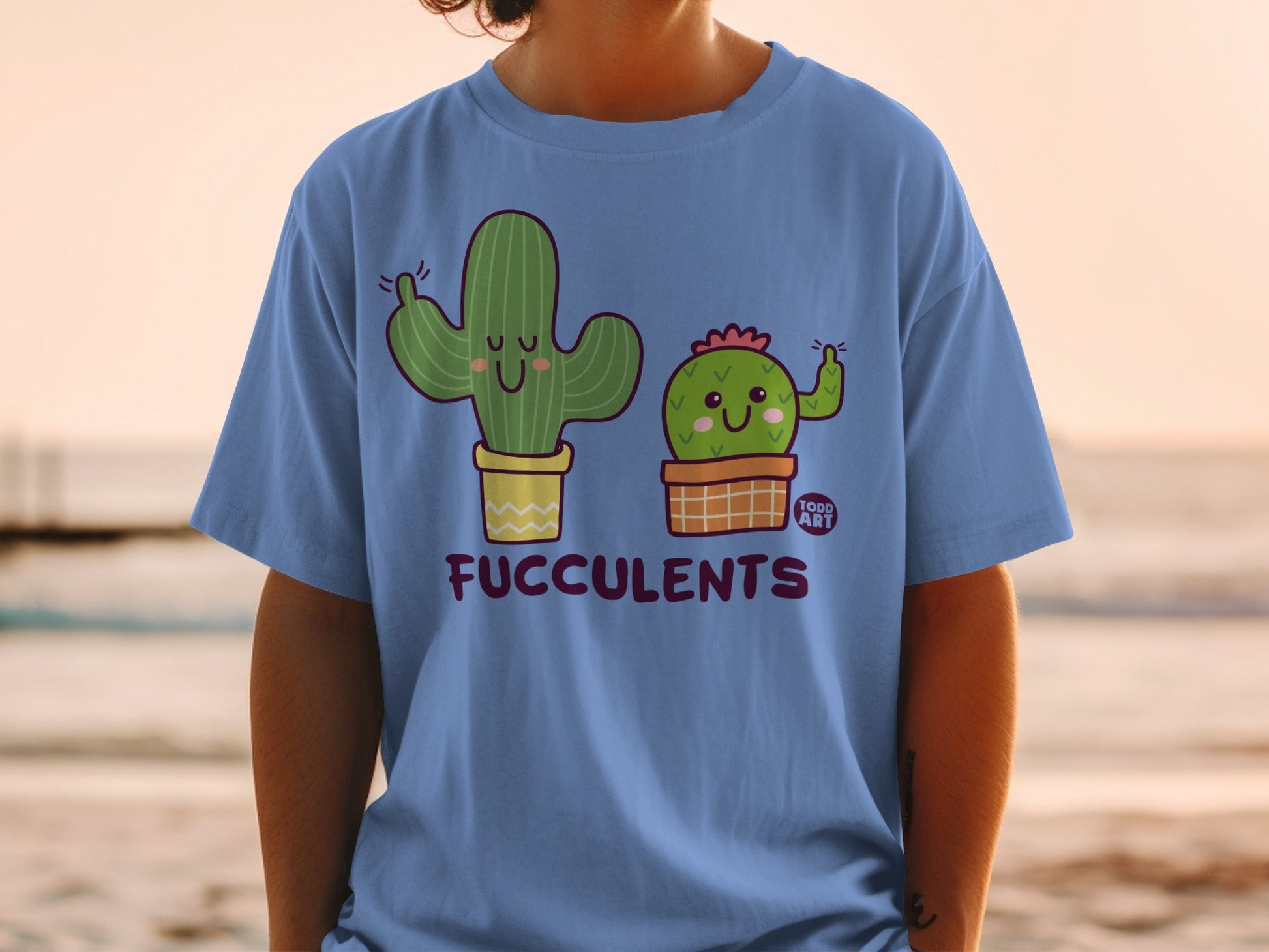 Cute Cactus FUCCULENTS Todd Art Design Shirt Product