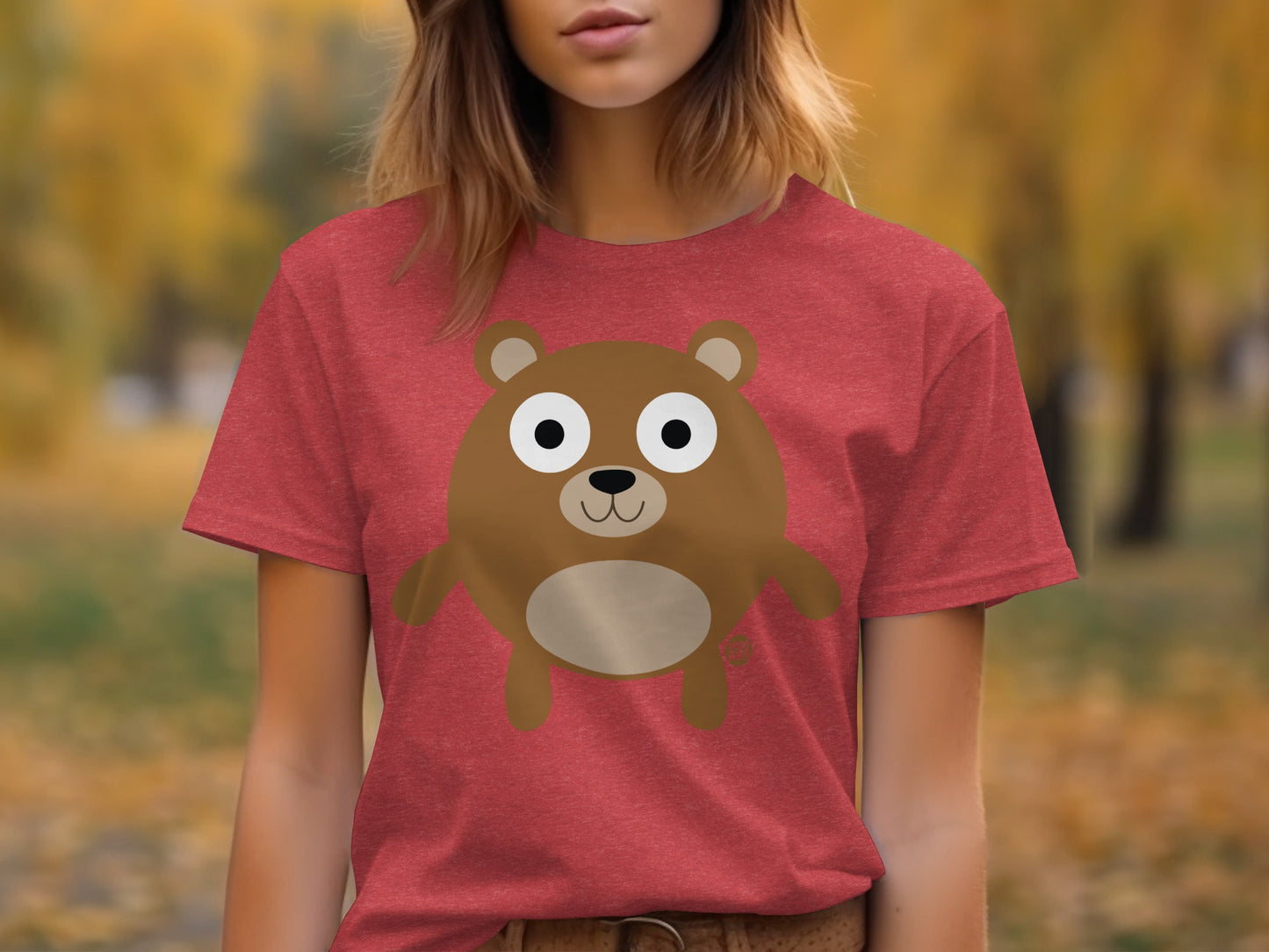 Cute Bear Cartoon Graphic Women's T-shirt