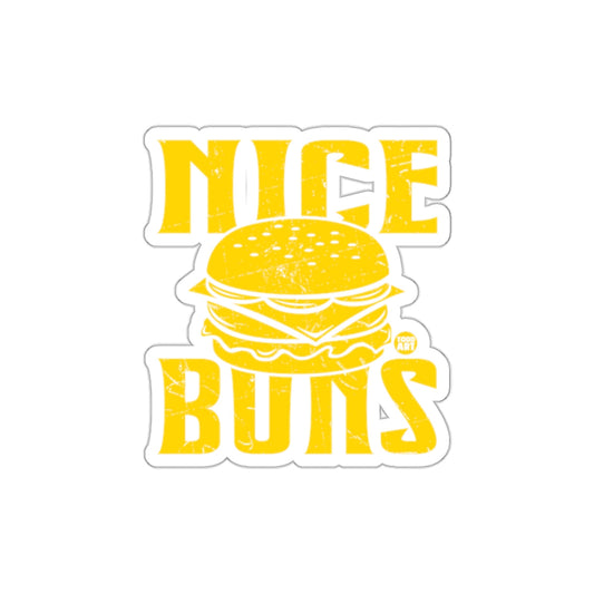 Funny Nice Buns Cheeseburger Graphic Sticker