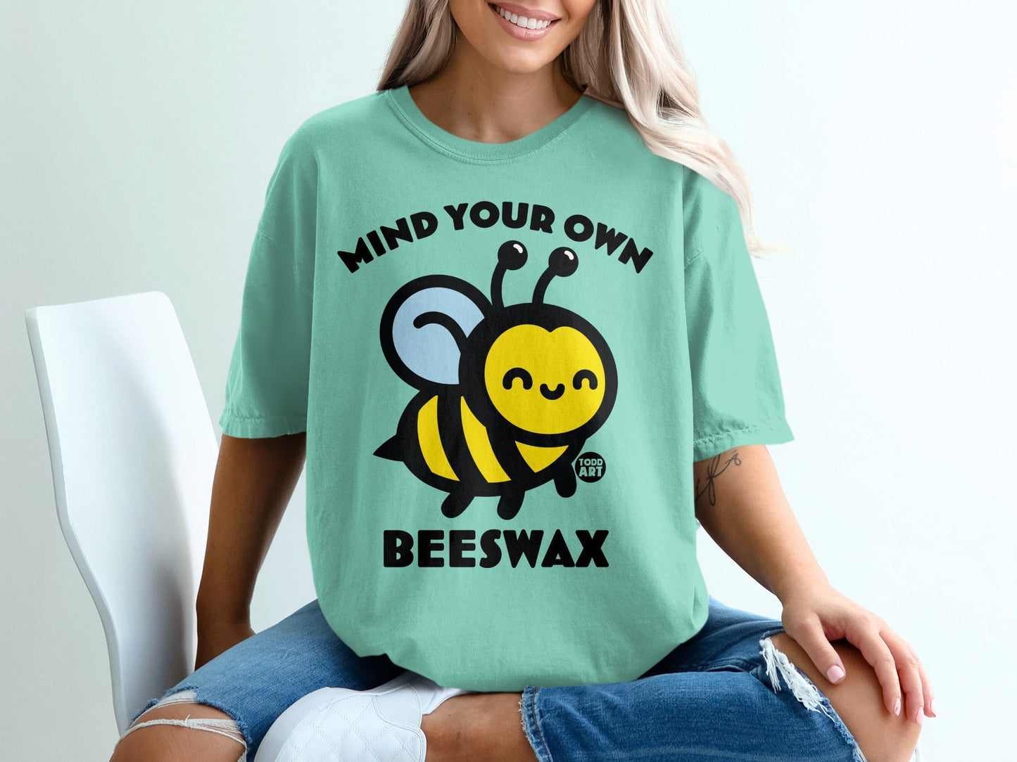 Mind Your Own Beeswax Cute Graphic T-shirt