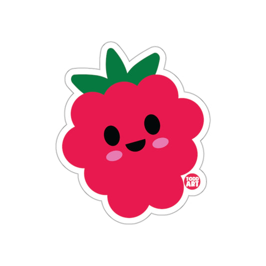 Cute Smiling Raspberry Design Sticker Fun Art Product