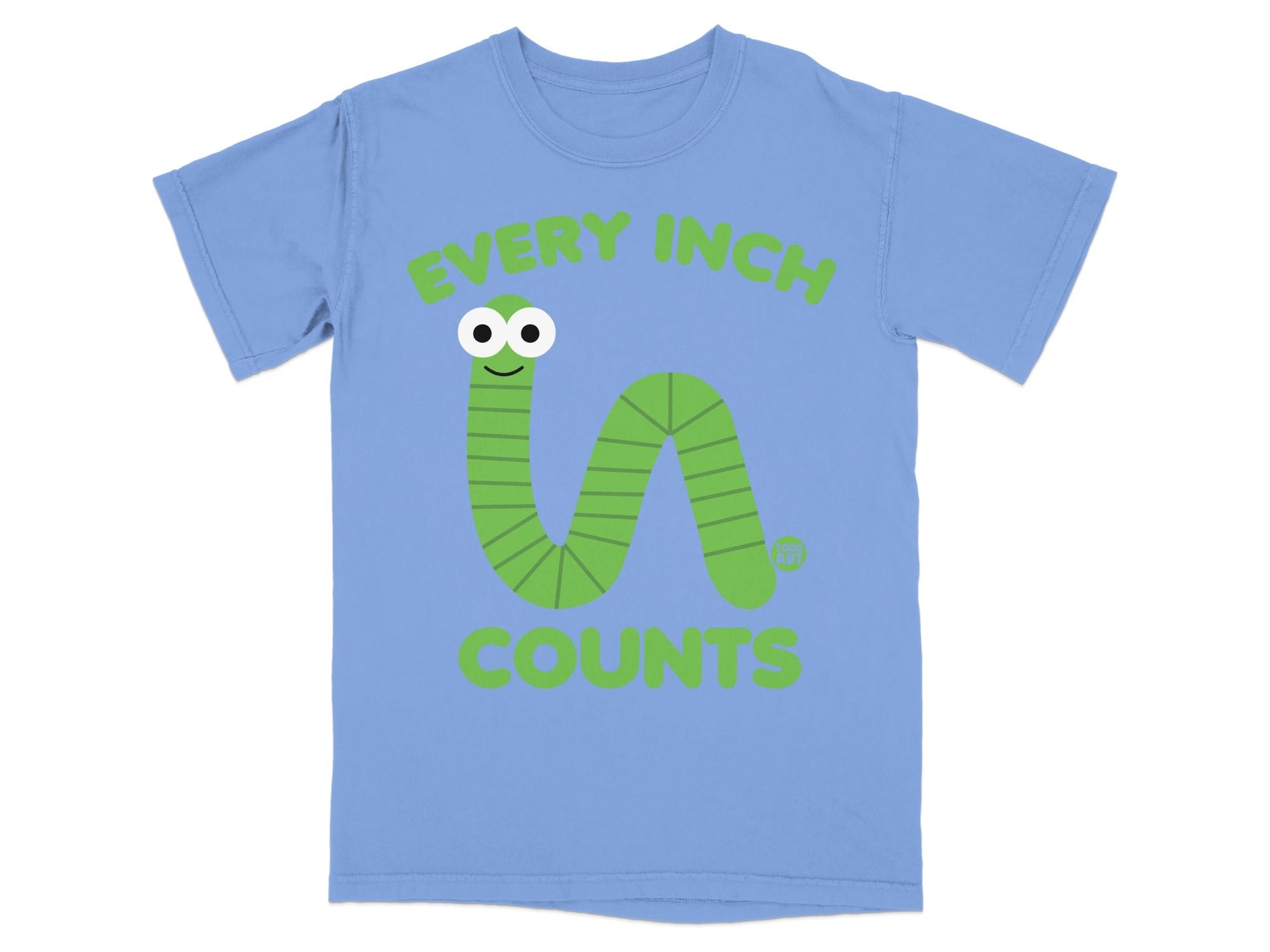 Every Inch Counts Cute Cartoon Worm T-shirt