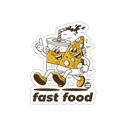 Fast Food Fun Soda and Pizza Characters Cartoon Stickers