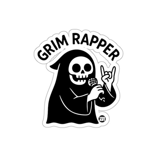 Grim Rapper with a Microphone Animated Design Stickers