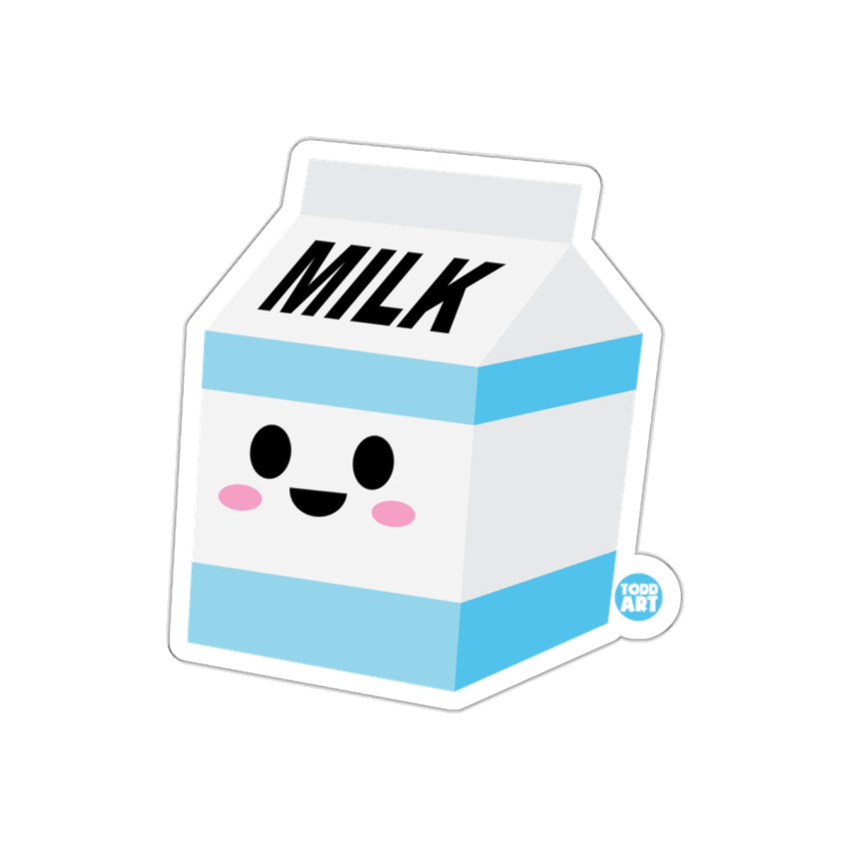 Cute Kawaii Milk Carton Character Sticker for Fun