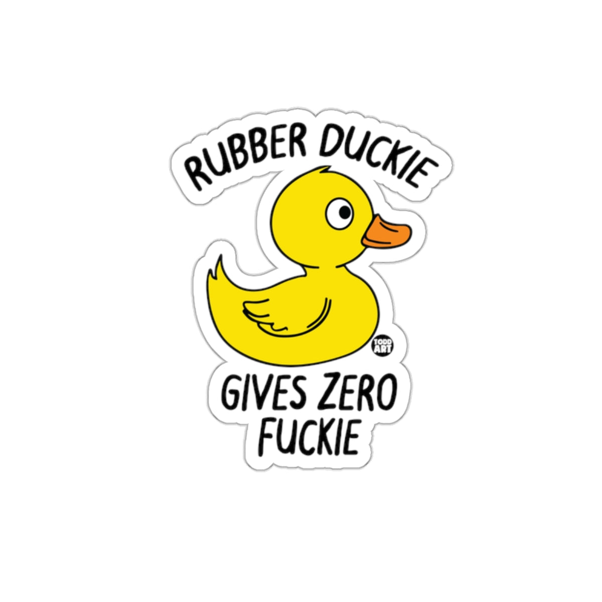 Funny Rubber Duckie Gives Zero Sticker Product