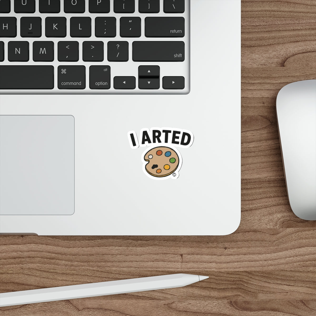 Funny I ARTED Painter Palette Colorful Sticker 