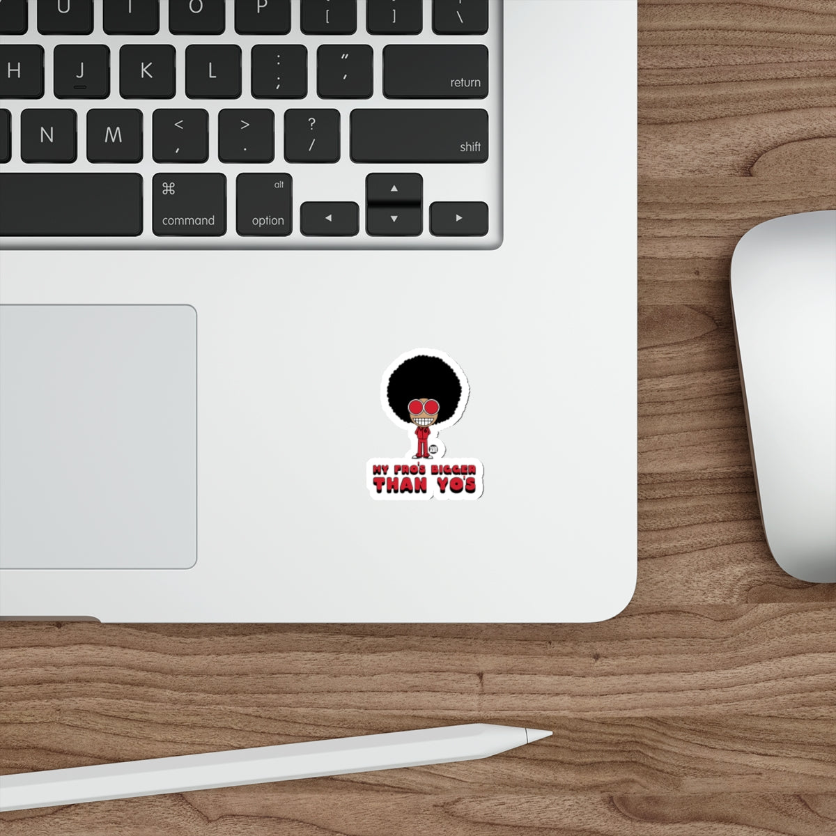 My Fro Is Bigger Than Yours Laptop Sticker