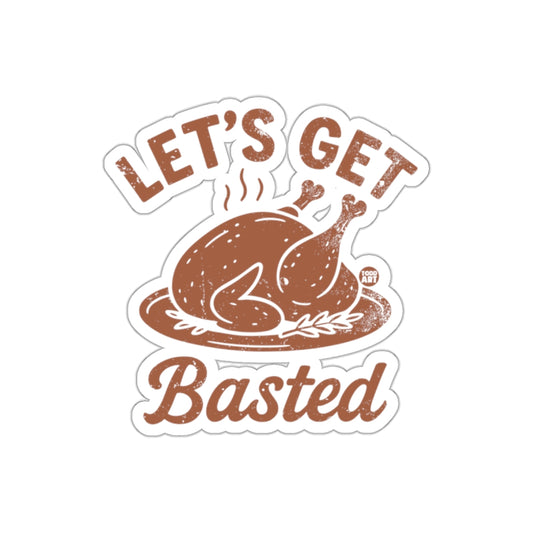 Let's Get Basted Funny Thanksgiving Sticker product